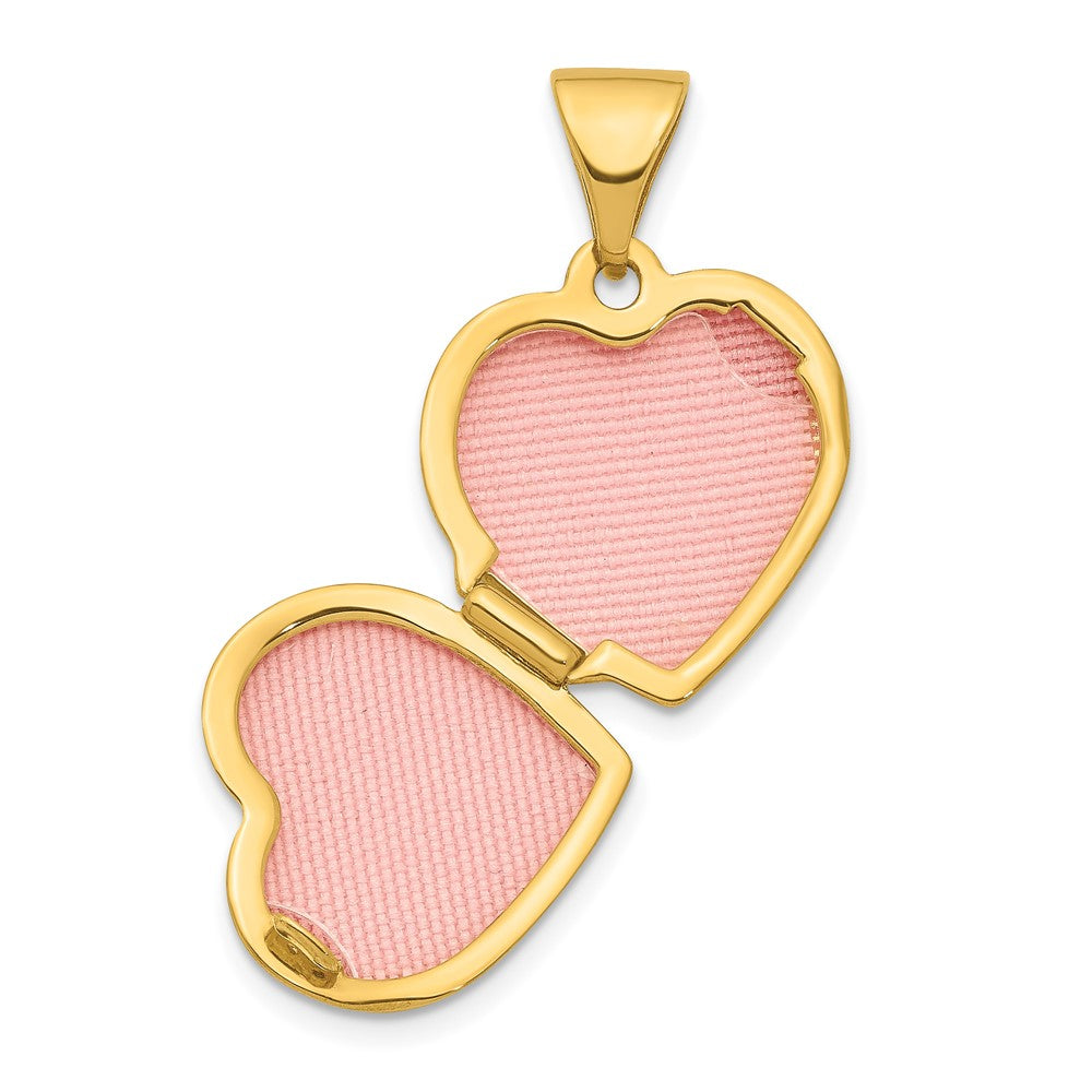 10k 13mm Plain Heart Locket