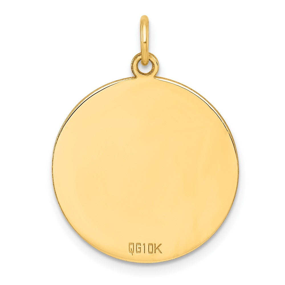 10K Plain .013 Gauge 12.2x12.2mm Circular Engravable Disc Charm