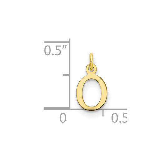 10k Cut-out Letter O Initial Charm