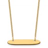 10k Yellow Gold Small Oblong Blank Bar Necklace