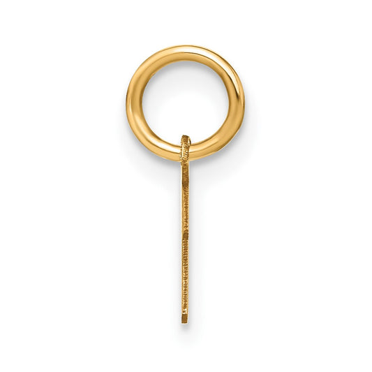 10k Upper Case Script Letter I Initial Charm