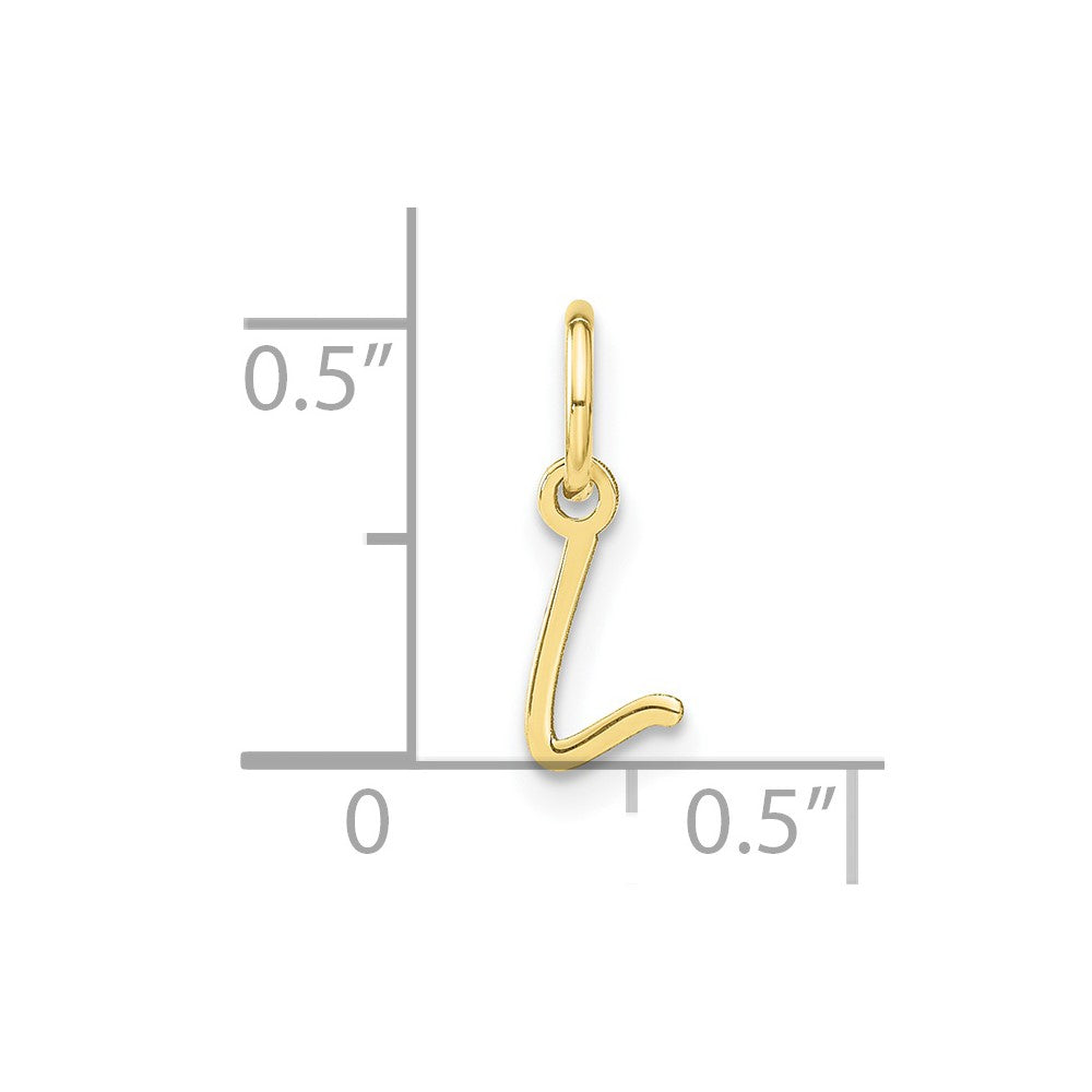 10KY Upper case Letter L Initial Charm