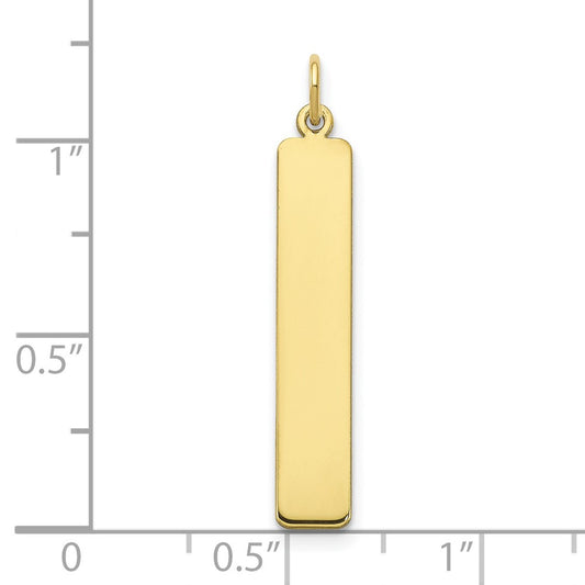 10k Yellow Gold Large Blank Bar Charm