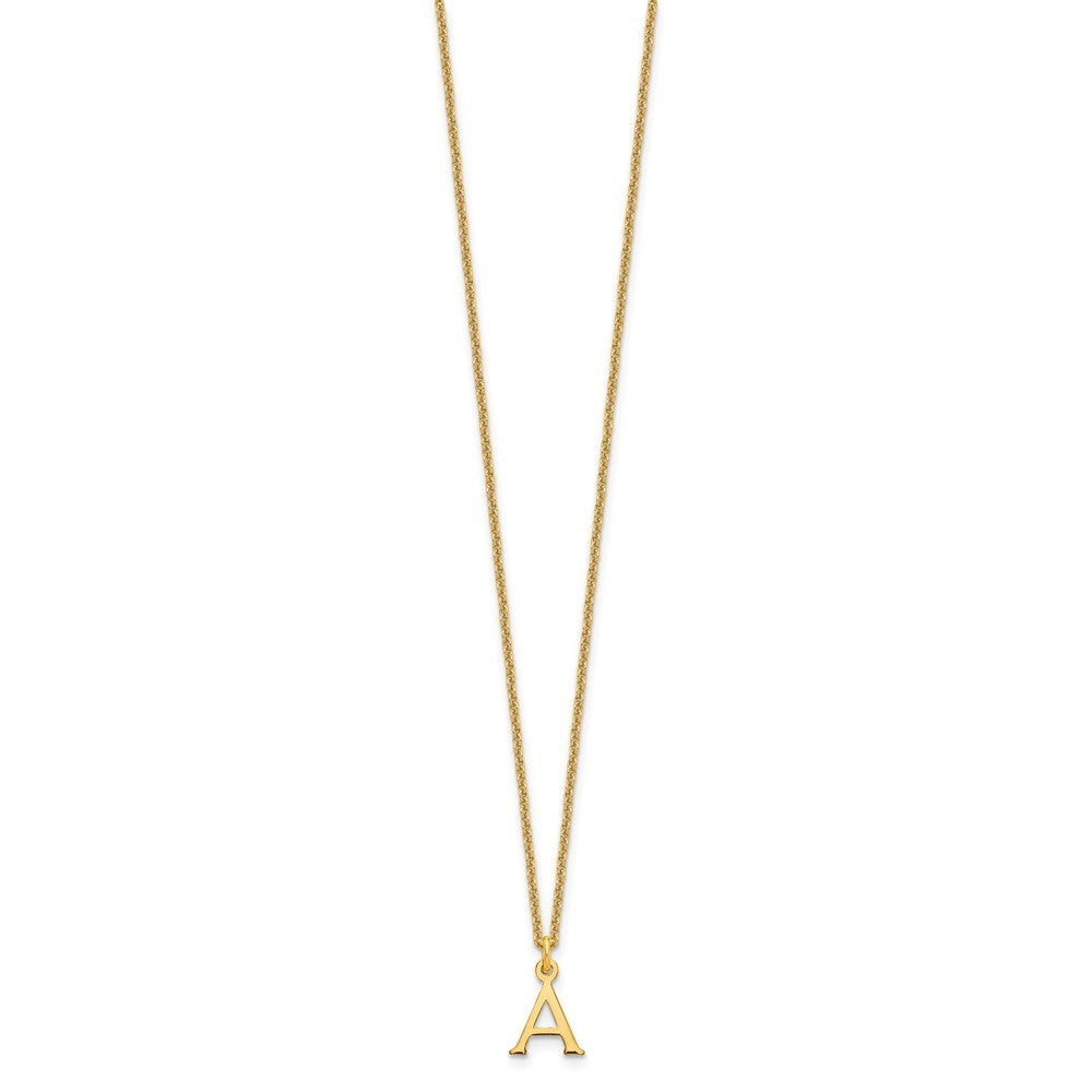 10KY Cutout Letter A Initial Necklace