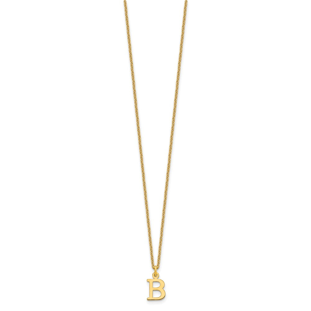 10KY Cutout Letter B Initial Necklace
