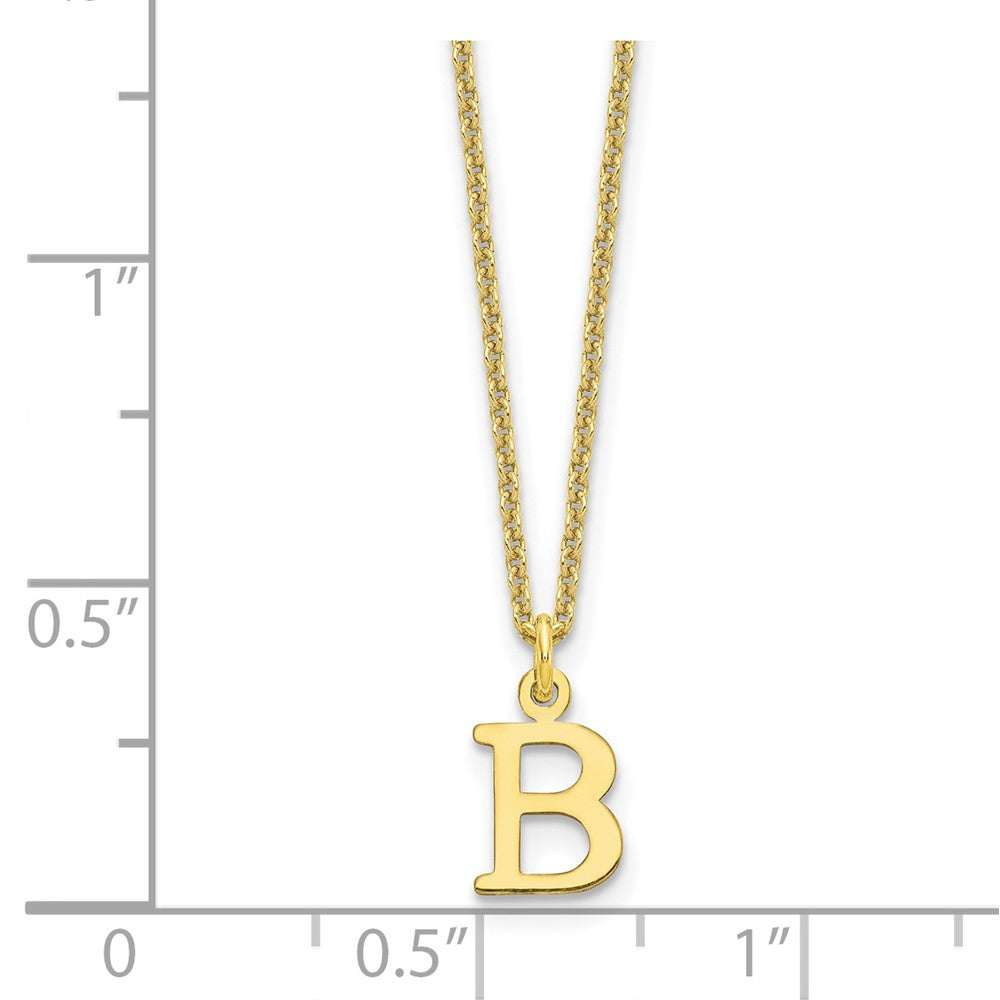 10KY Cutout Letter B Initial Necklace