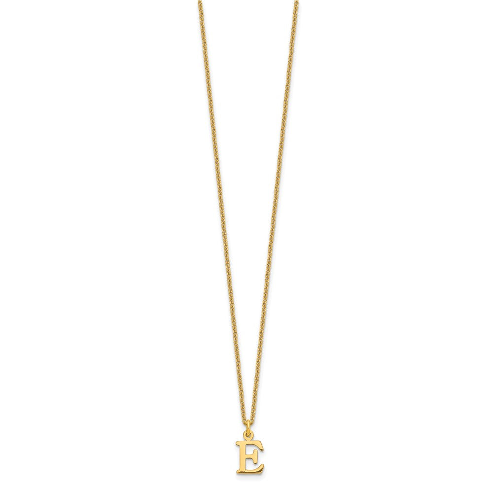 10KY Cutout Letter E Initial Necklace