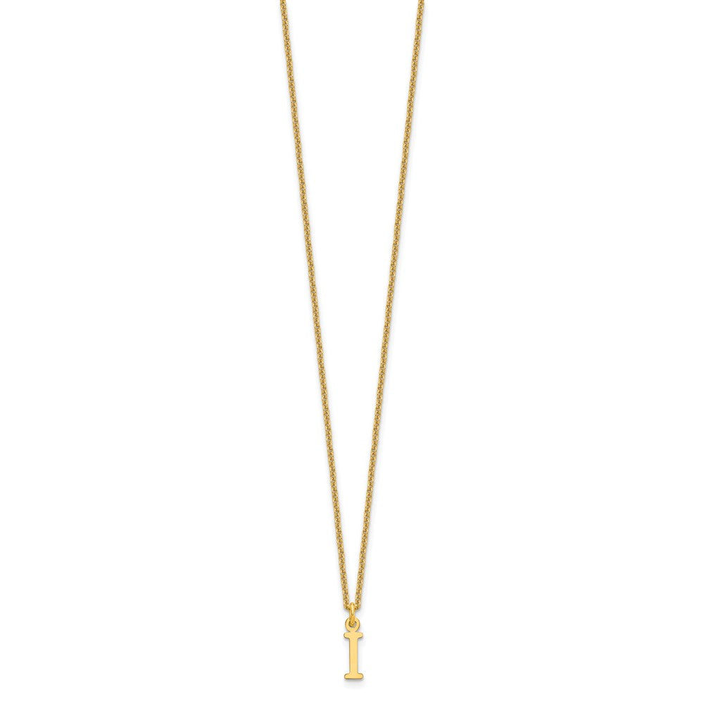 10KY Cutout Letter I Initial Necklace