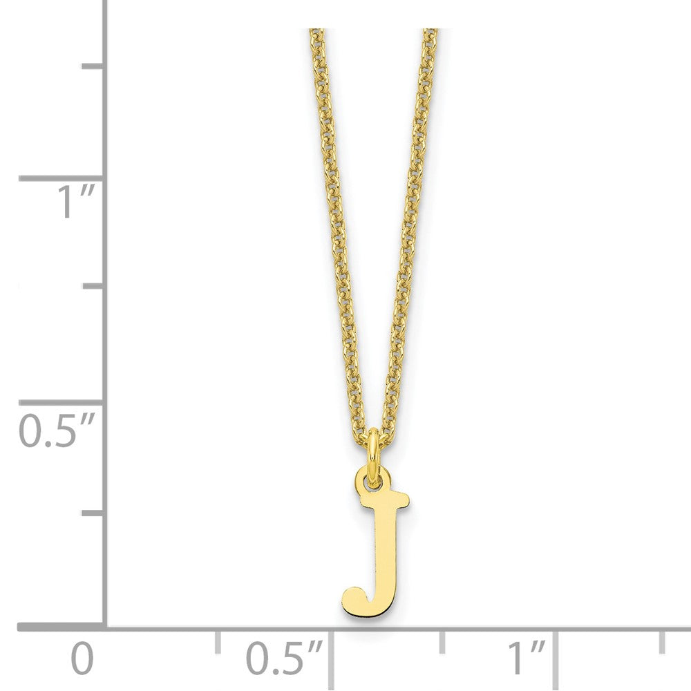 10KY Cutout Letter J Initial Necklace