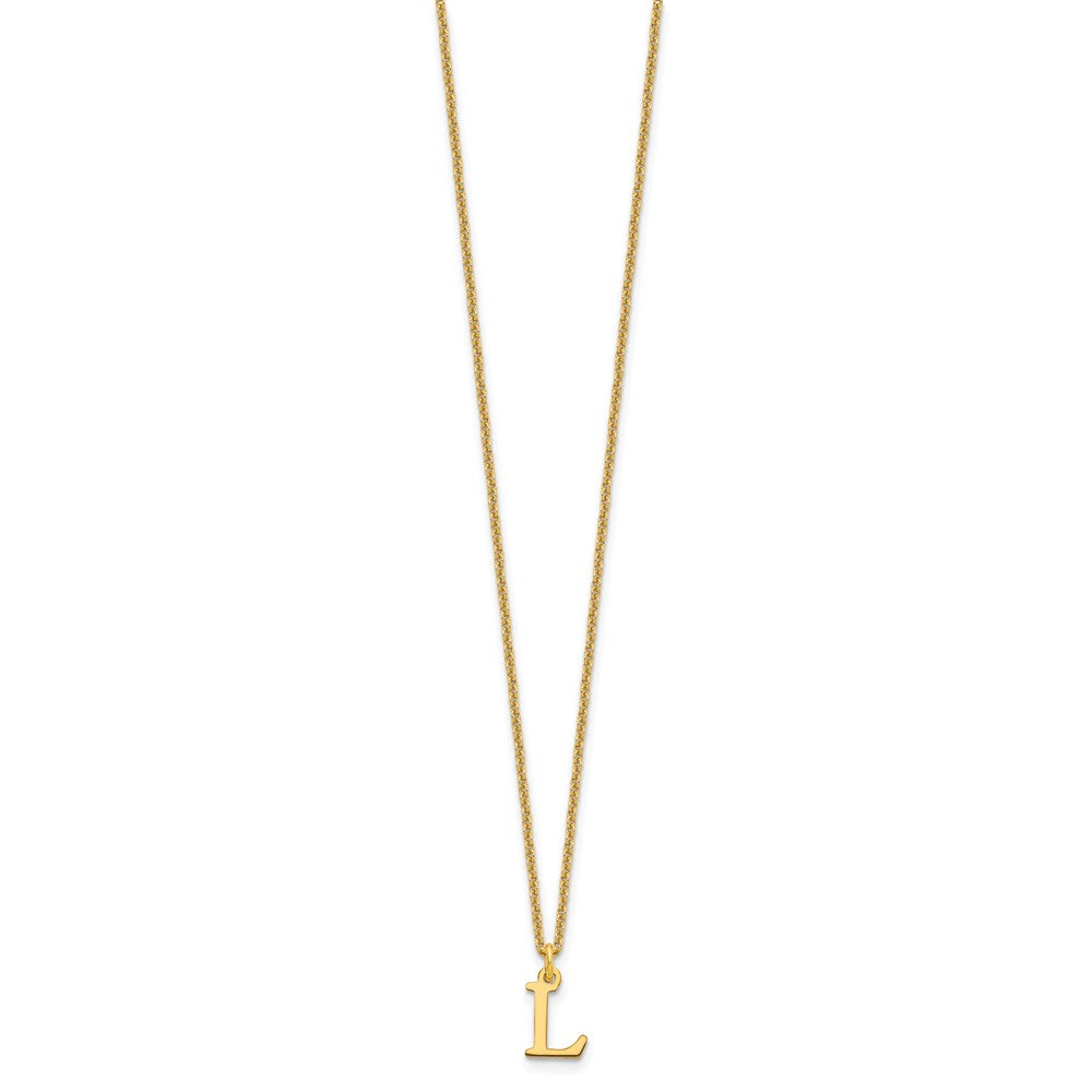 10KY Cutout Letter L Initial Necklace