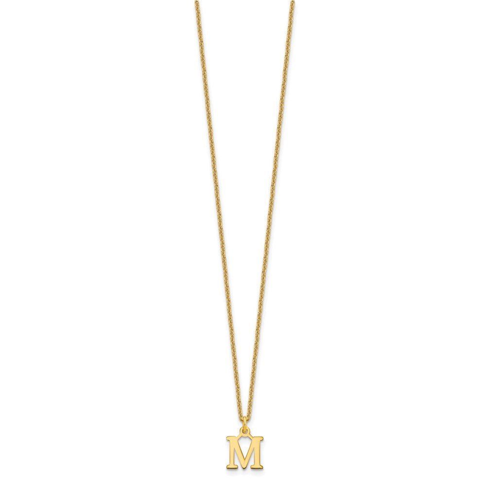 10KY Cutout Letter M Initial Necklace