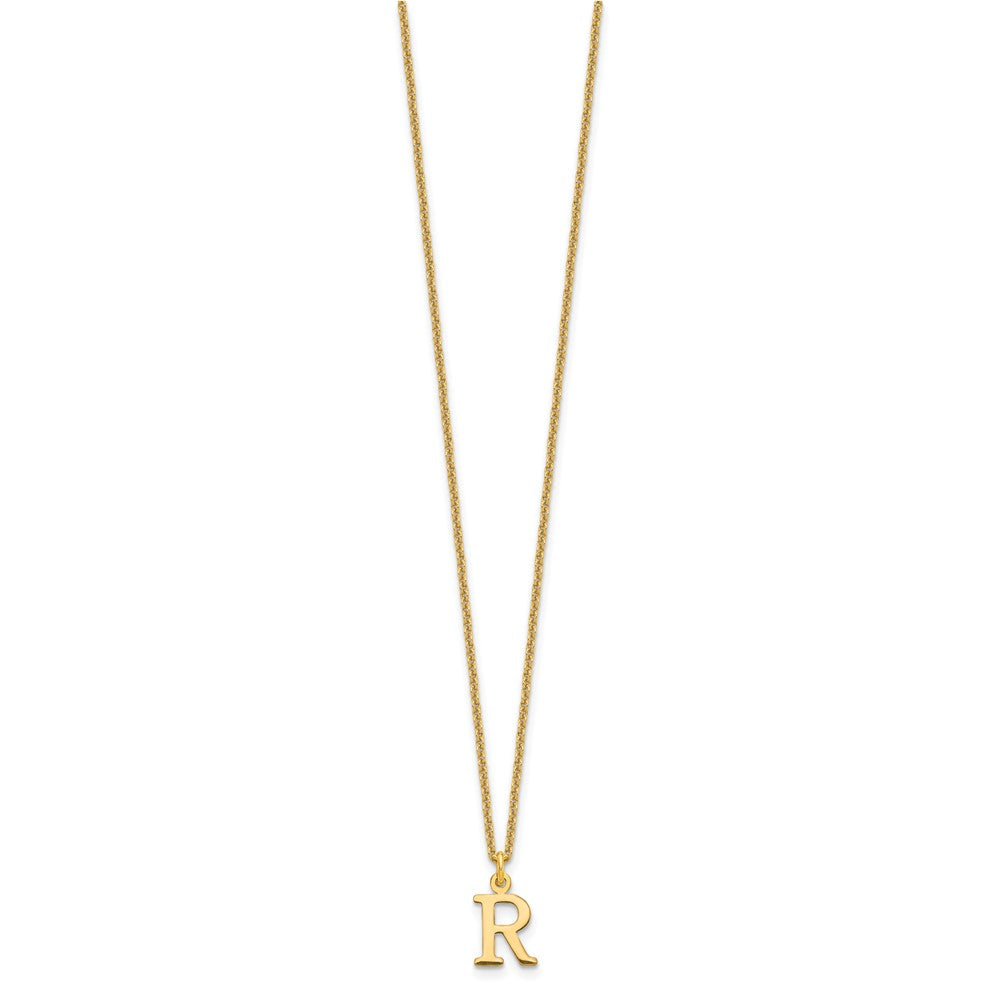10KY Cutout Letter R Initial Necklace