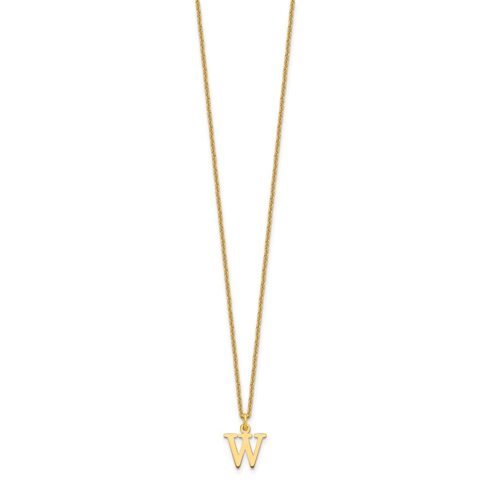10KY Cutout Letter W Initial Necklace