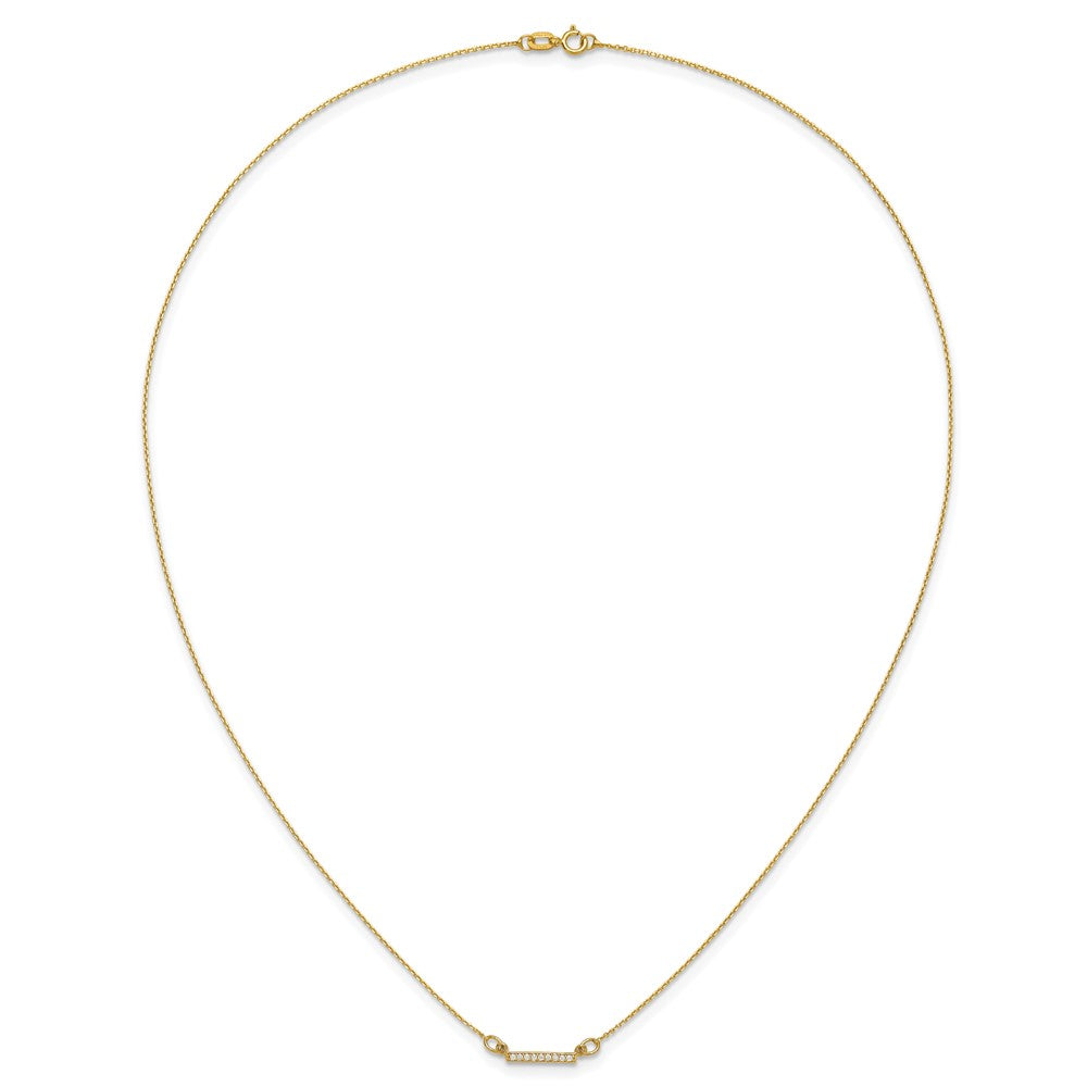 10ky Diamond Tiny Bar Necklace
