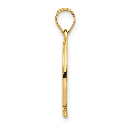 10k Ichthus Fish Vertical Pendant