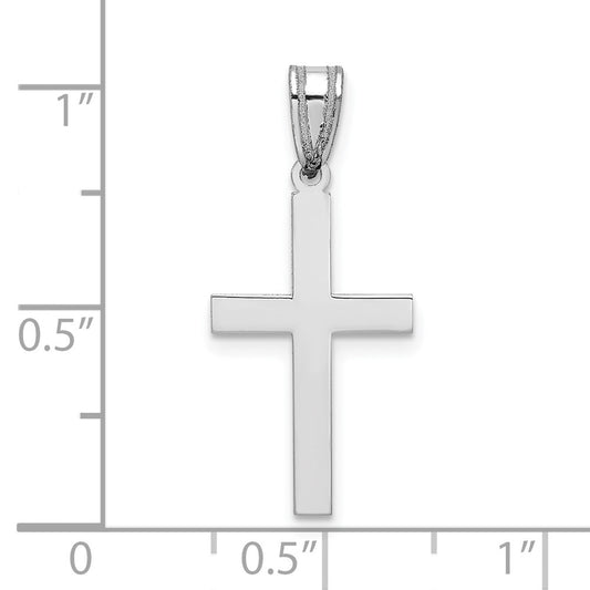 10k White Gold Polished Latin Cross Pendant