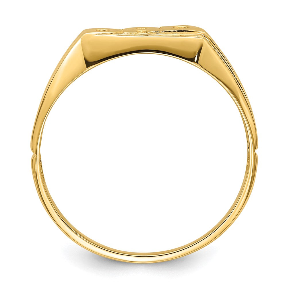 10K Polished Etched Edges Diamond DAD Ring Mounting