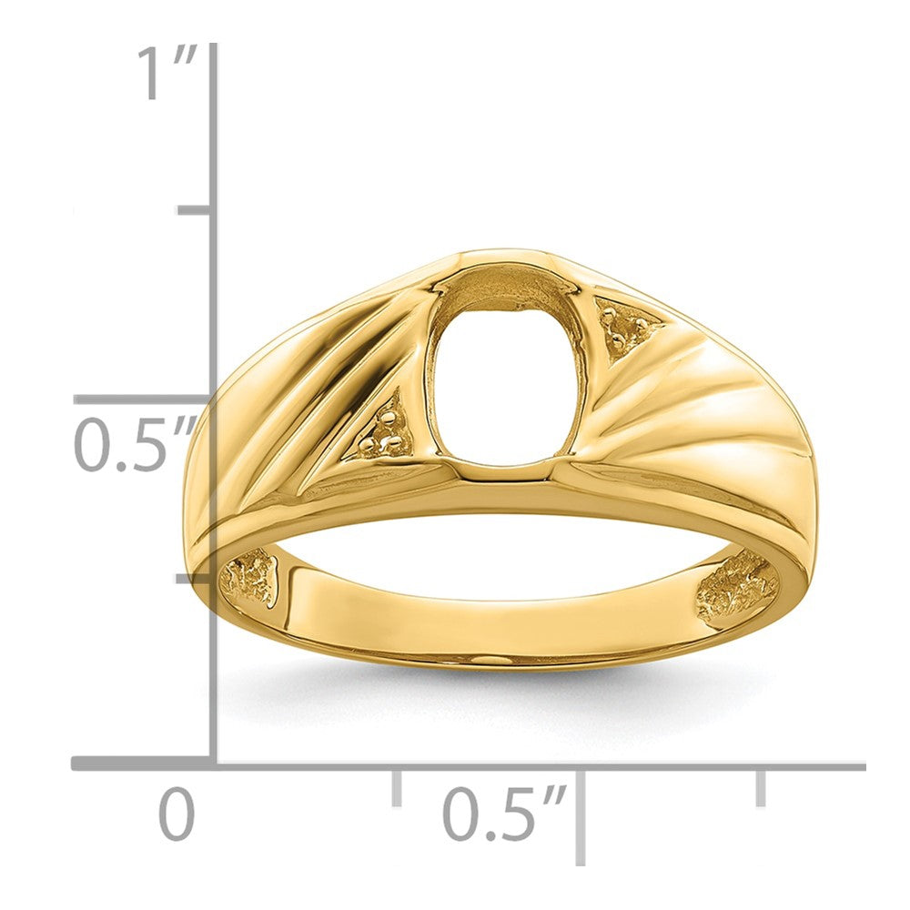 10K Mens Diamond and Onyx Ring Mounting