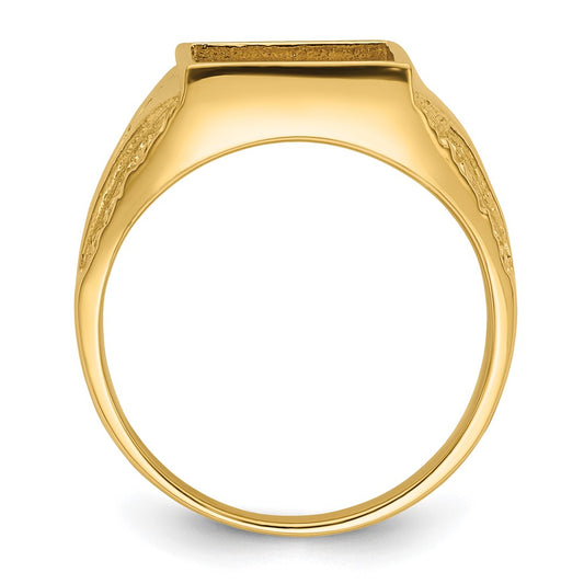 IB Goodman 10k Mens Polished and Textured Masonic Ring Mounting