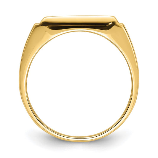 IB Goodman 10k Mens Polished and Textured Rectangle Masonic Ring Mounting