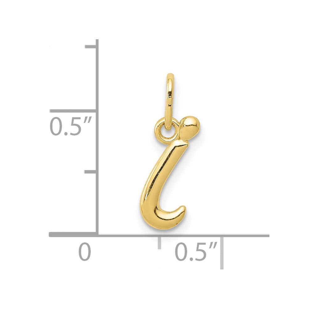 10k Lower Case Letter i Initial Charm