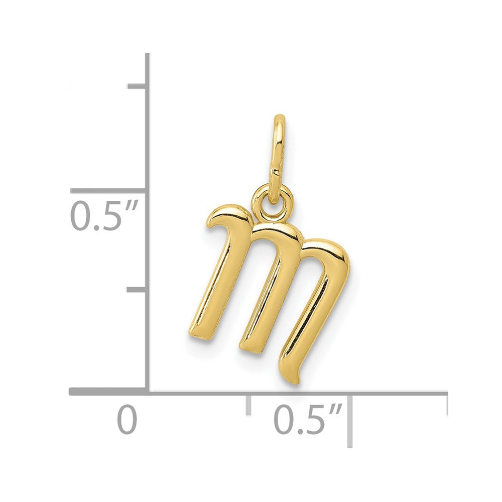 10k Lower Case Letter m Initial Charm