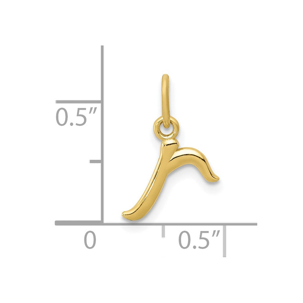 10k Lower Case Letter r Initial Charm