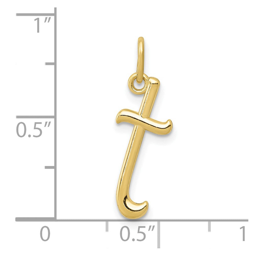 10k Lower Case Letter t Initial Charm