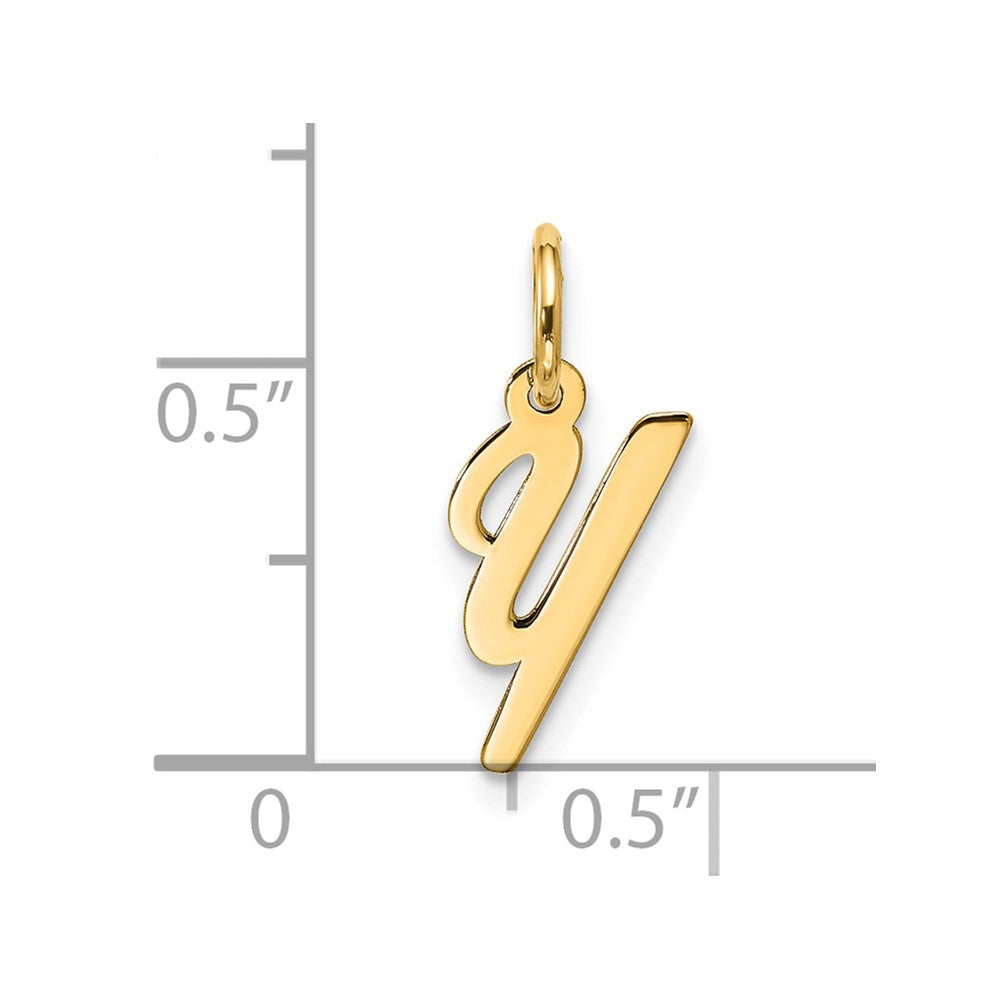 10k Small Script Initial Y Charm