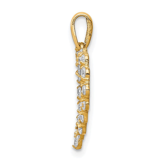 10K CZ Heart Pendant