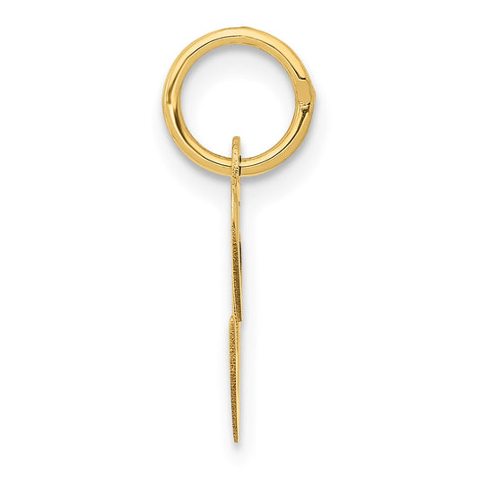 10K Medium Fancy Script Initial C Charm