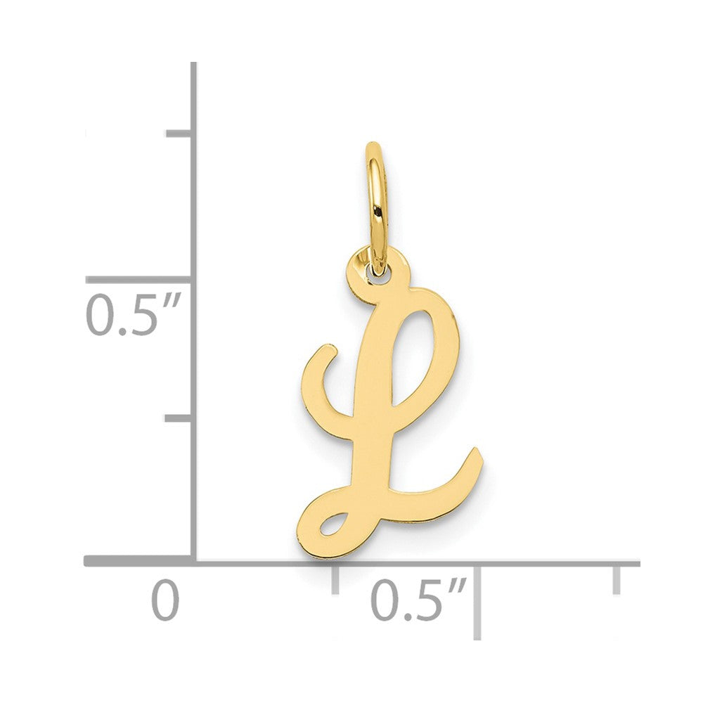 10k Small Script Initial L Charm