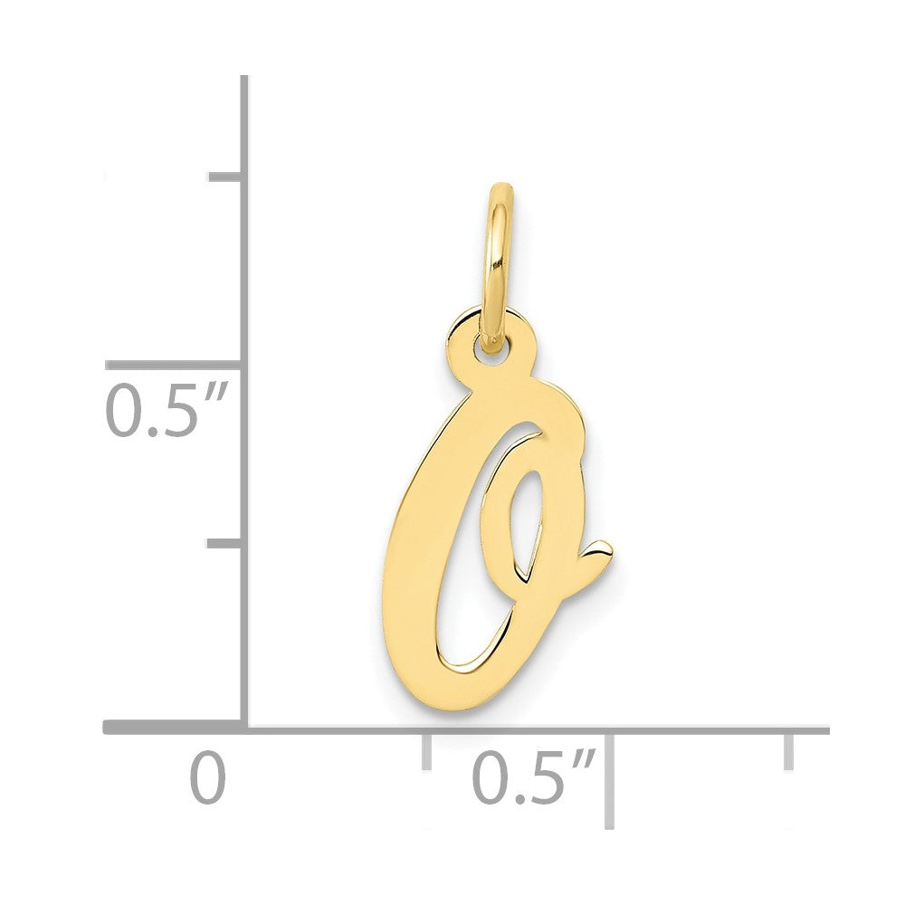10k Small Script Initial O Charm
