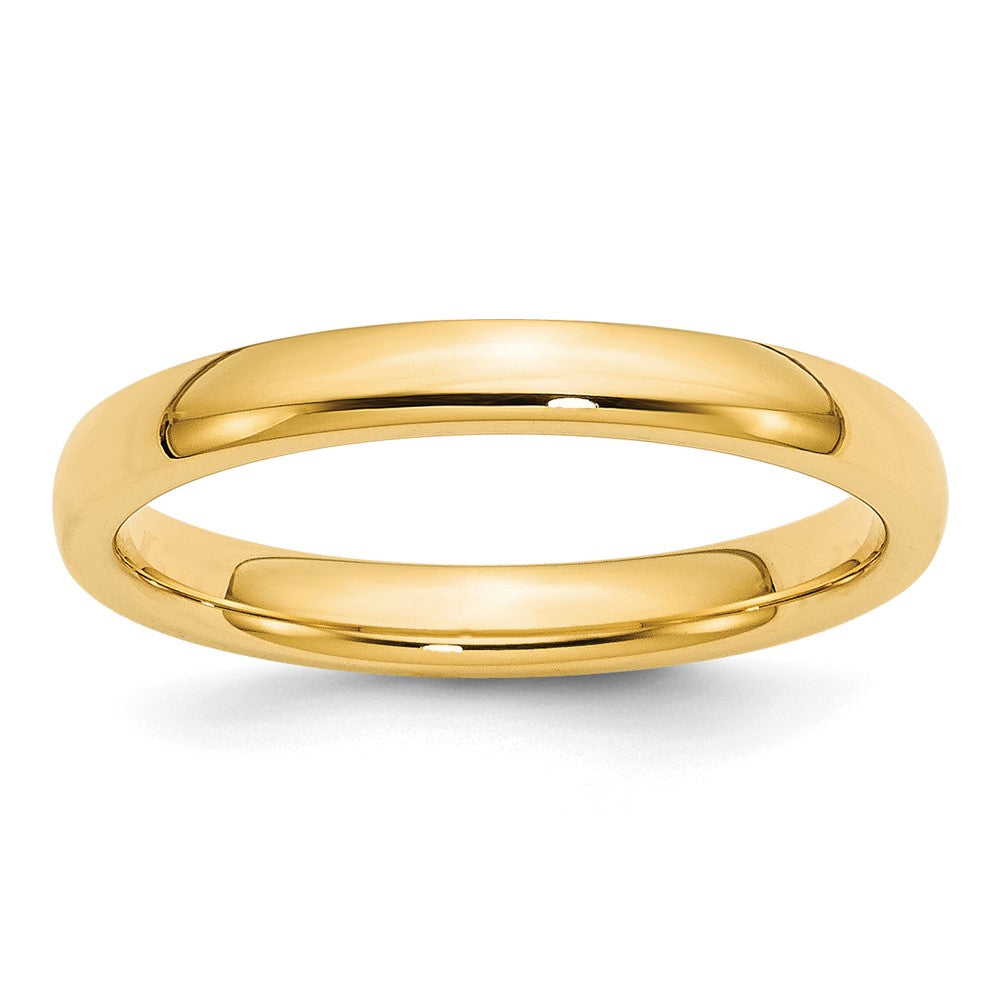 10k Yellow Gold 3mm Standard Weight Comfort Fit Wedding Band Size 12.5