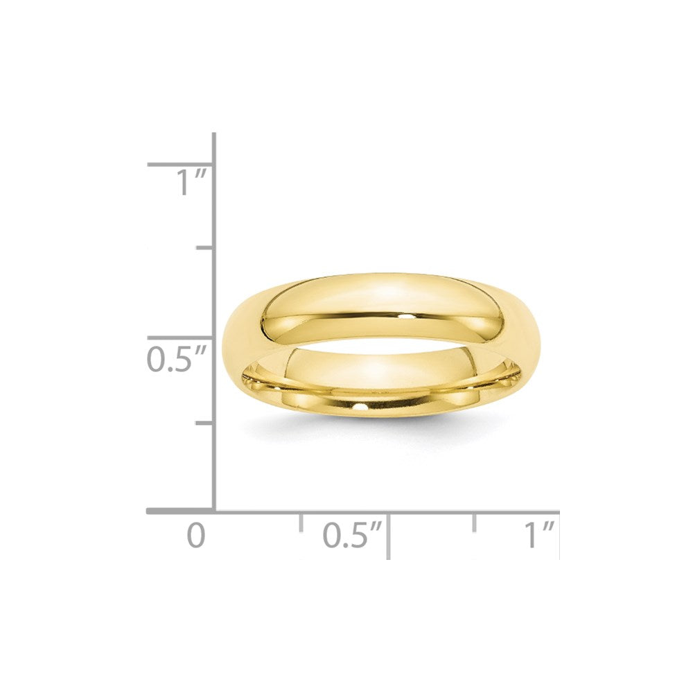 10k Yellow Gold 5mm Standard Weight Comfort Fit Wedding Band Size 10