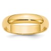 10k Yellow Gold 5mm Half Round Wedding Band Size 12