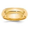 10k Yellow Gold 6mm Half Round with Edge Wedding Band Size 8