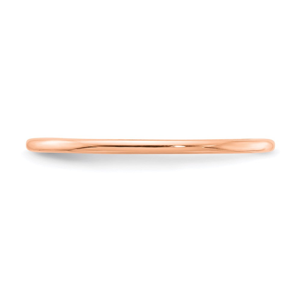 10K Rose Gold 1.2mm Half Round Polished Stackable Band Size 8.5