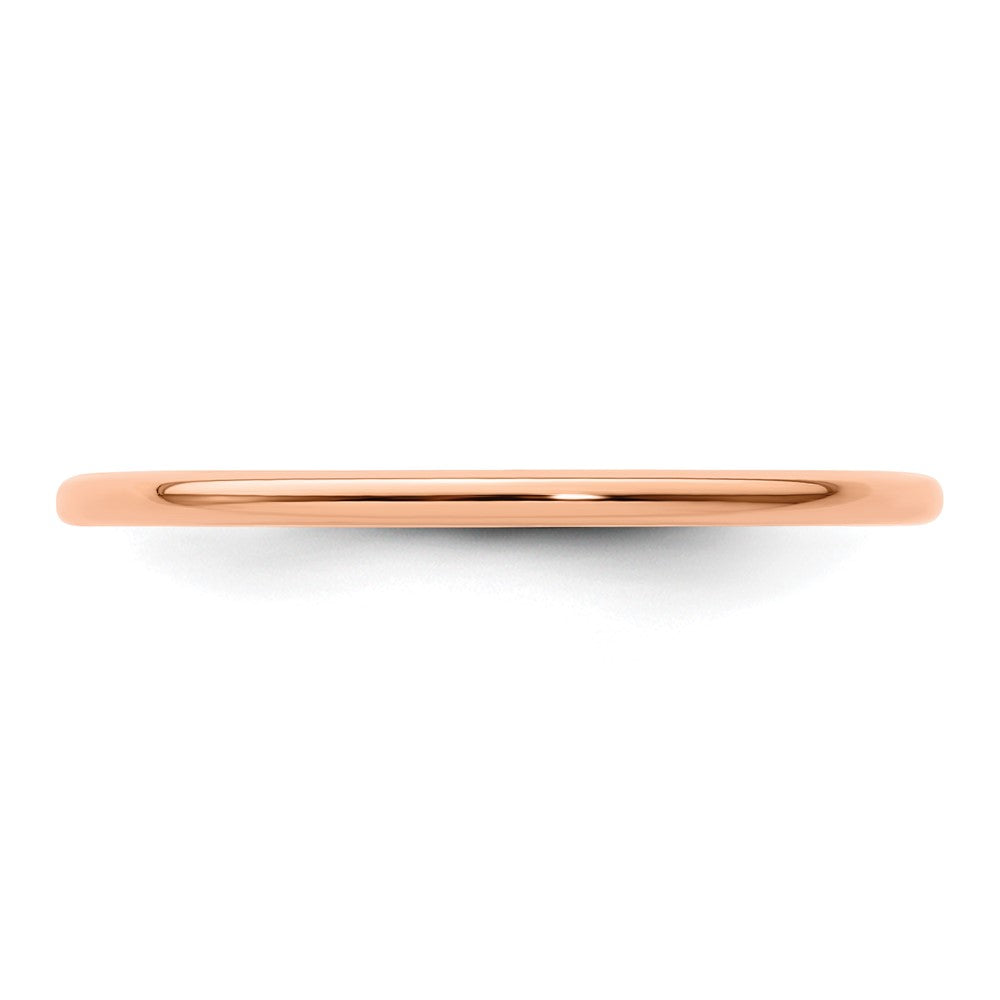 10K Rose Gold 1.2mm Half Round Polished Stackable Band Size 8.5