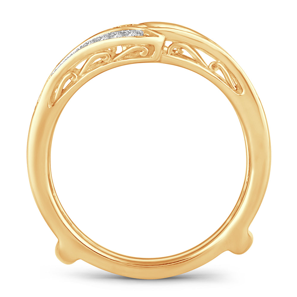 14K 0.33CT DIAMOND RING GUARD