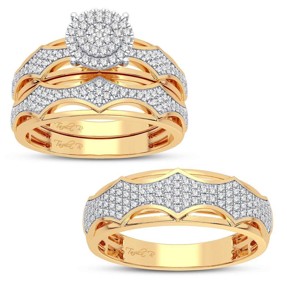 10K 0.50CT DIAMOND TRIO SET