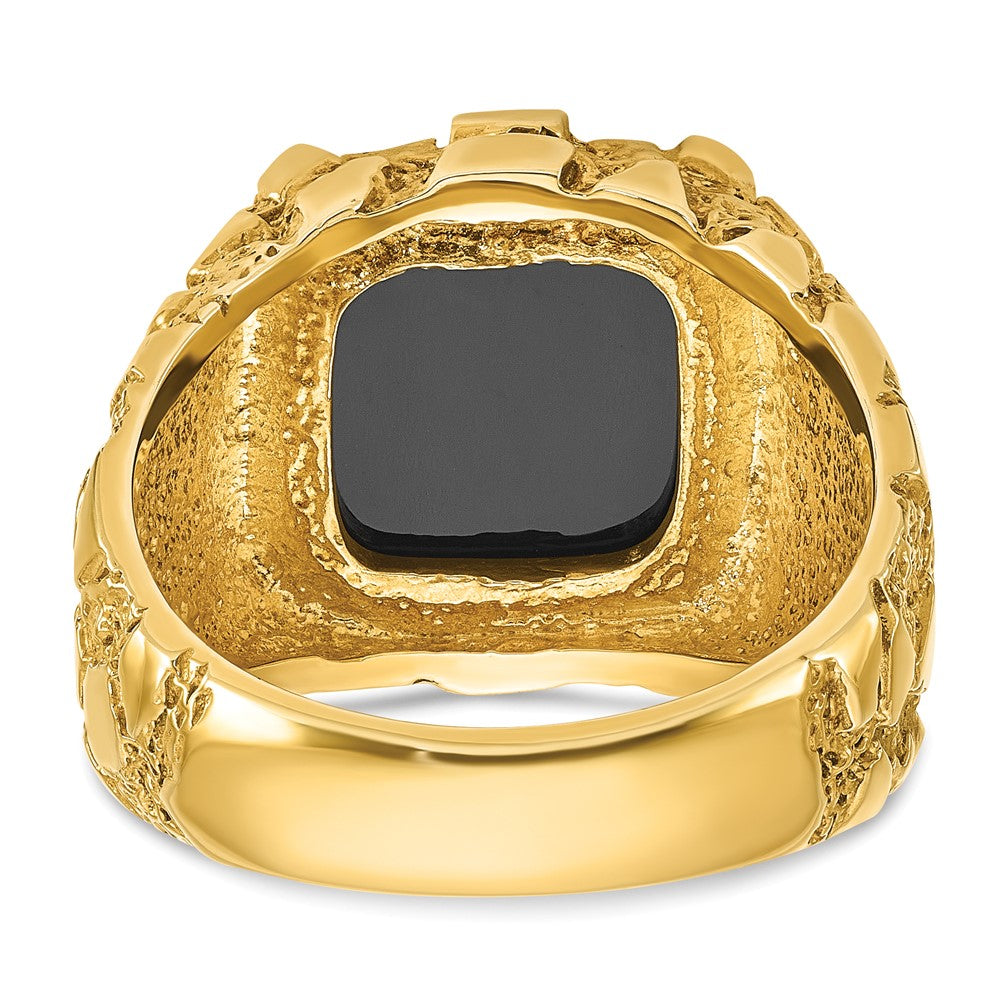 10k IBGoodman Men's Onyx Nugget Complete Ring
