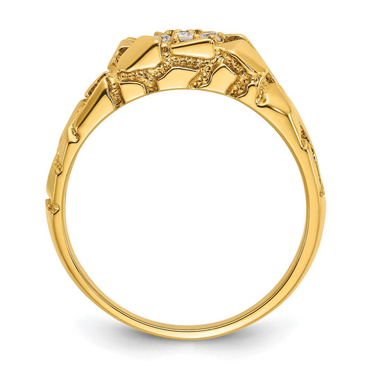 IBGoodman 14k 1/4 carat Lab Grown Diamond VS/SI+ G+ Complete Men's Cluster Nugget Ring