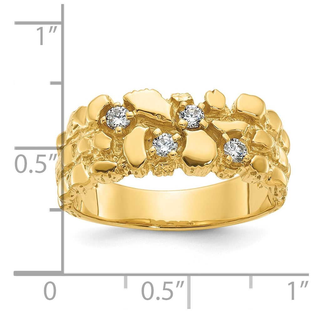 10k IBGoodman Men's Diamond Nugget Complete Ring