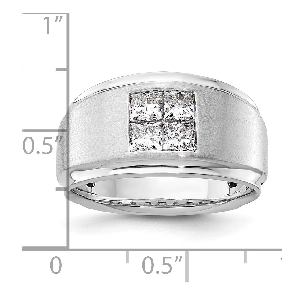 IBGoodman 14k White Gold 7/8 carat Lab Grown Diamond VS/SI+ G+ Complete Men's Ring