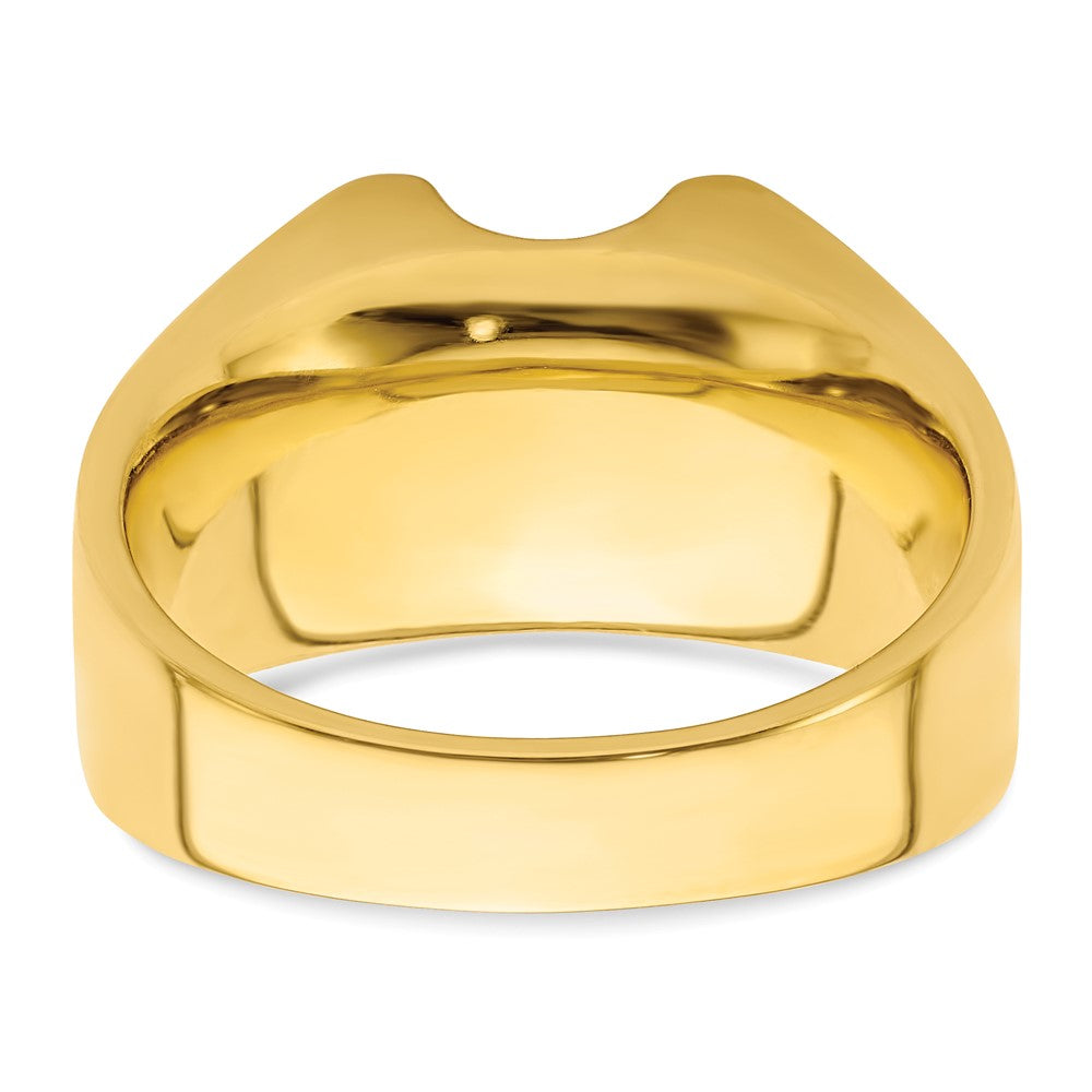 IBGoodman 14k Two-Tone 1 carat Lab Grown Diamond VS/SI+ G+ Complete Polished and Satin Men's Ring