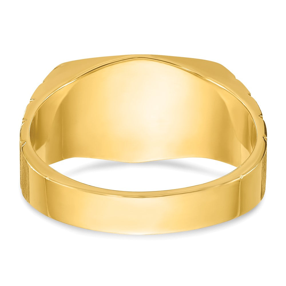IBGoodman 14k 1/3 carat Lab Grown Diamond VS/SI+ G+ Complete Polished and Satin Men's Ring