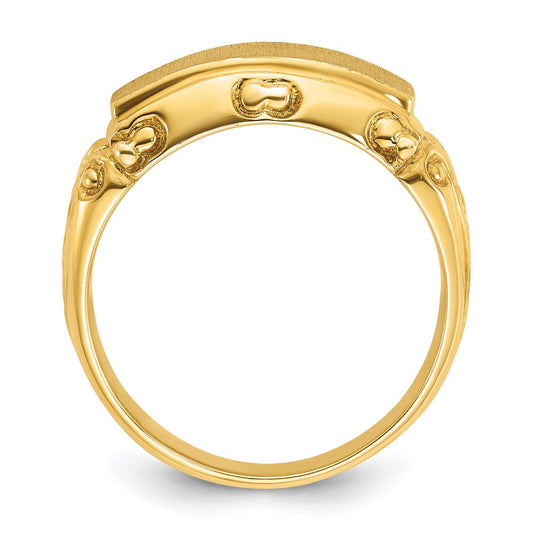 IB Goodman 10k Mens 15x7mm Rectangle Signet Ring