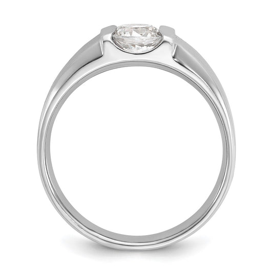IBGoodman 14k White Gold 1 carat Lab Grown Diamond VS/SI+ G+ Complete Men's Ring