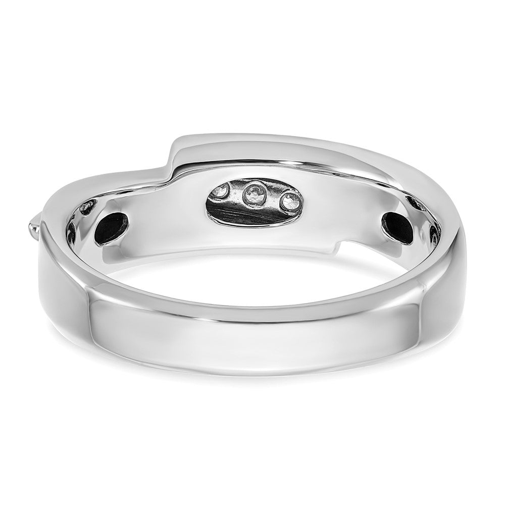 IBGoodman 14k Two-tone 1/6 carat Lab Grown Diamond VS/SI+ G+ Complete Polished Men's Five Stone Ring
